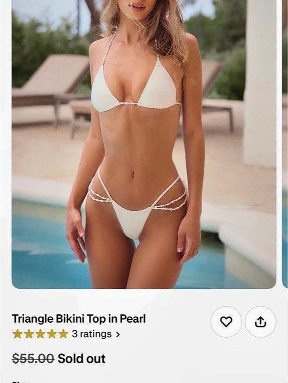 Oh Polly Tala Triangle Bikini Top & Litia Multi-Strap Cheeky Bikini Bottoms
